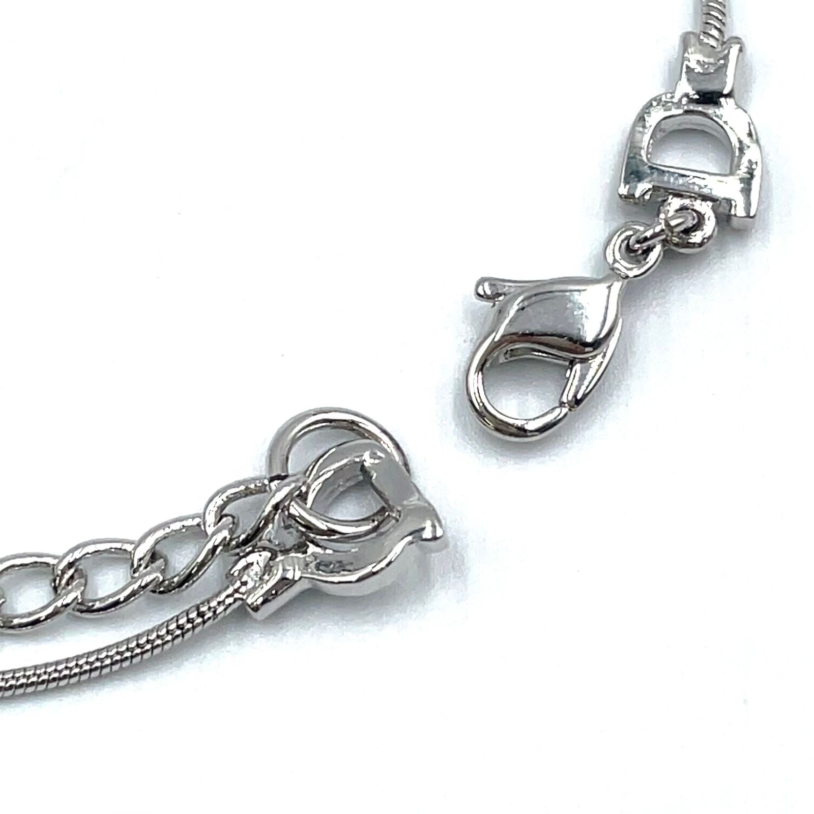 Dior Cat & D Metal Color Beads Silver Turquoise Blue Bracelet — view 9