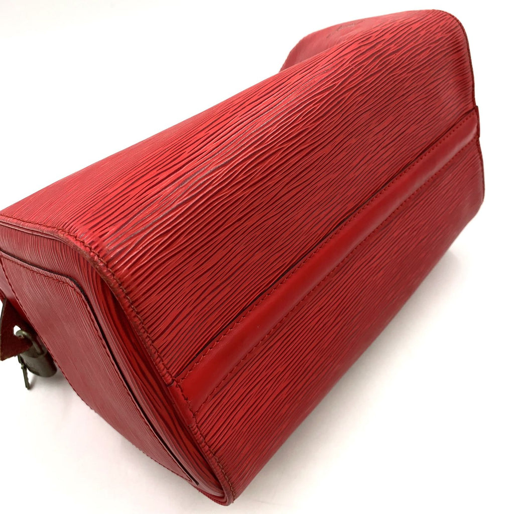 Louis Vuitton Speedy 25 Epi Castilian Red Leather Handbag Gold — view 8