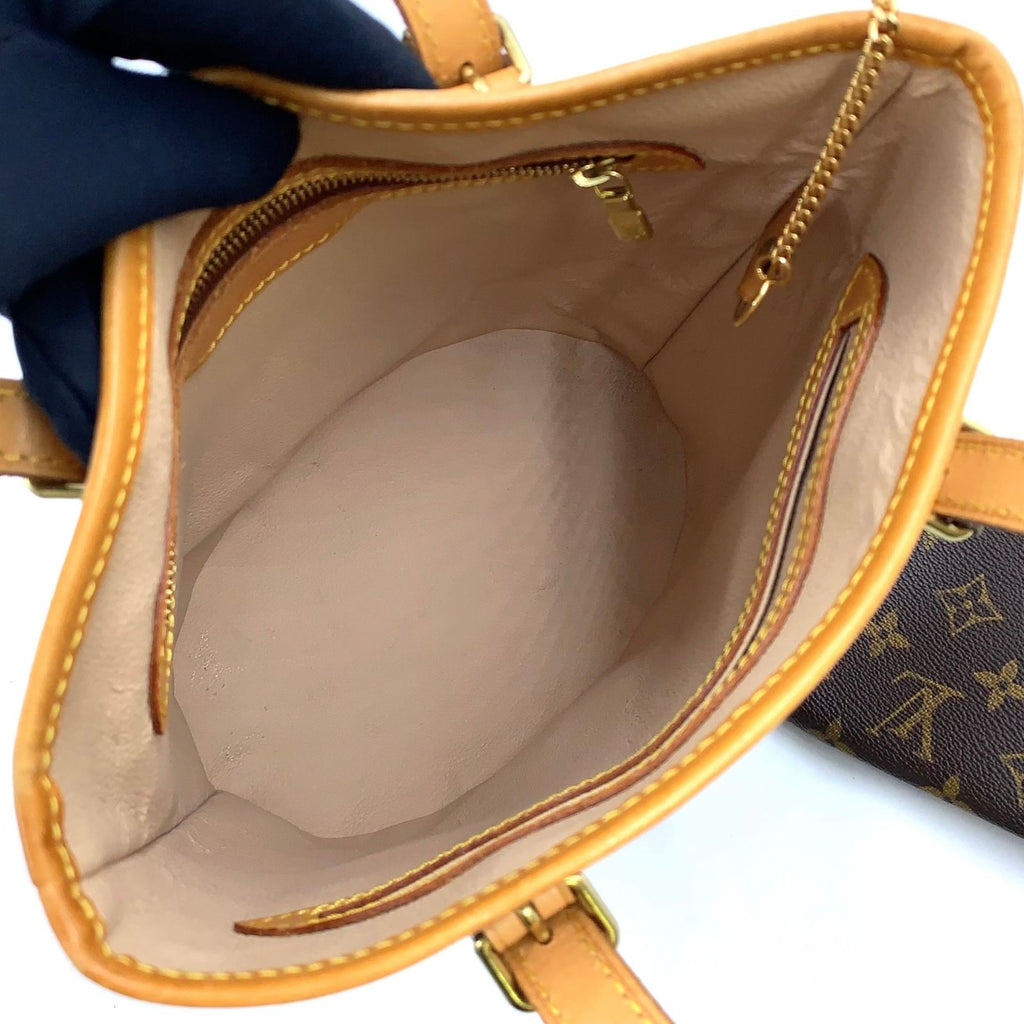 Louis Vuitton Bucket PM Monogram Leather Brown Shoulder Bag Gold — view 3