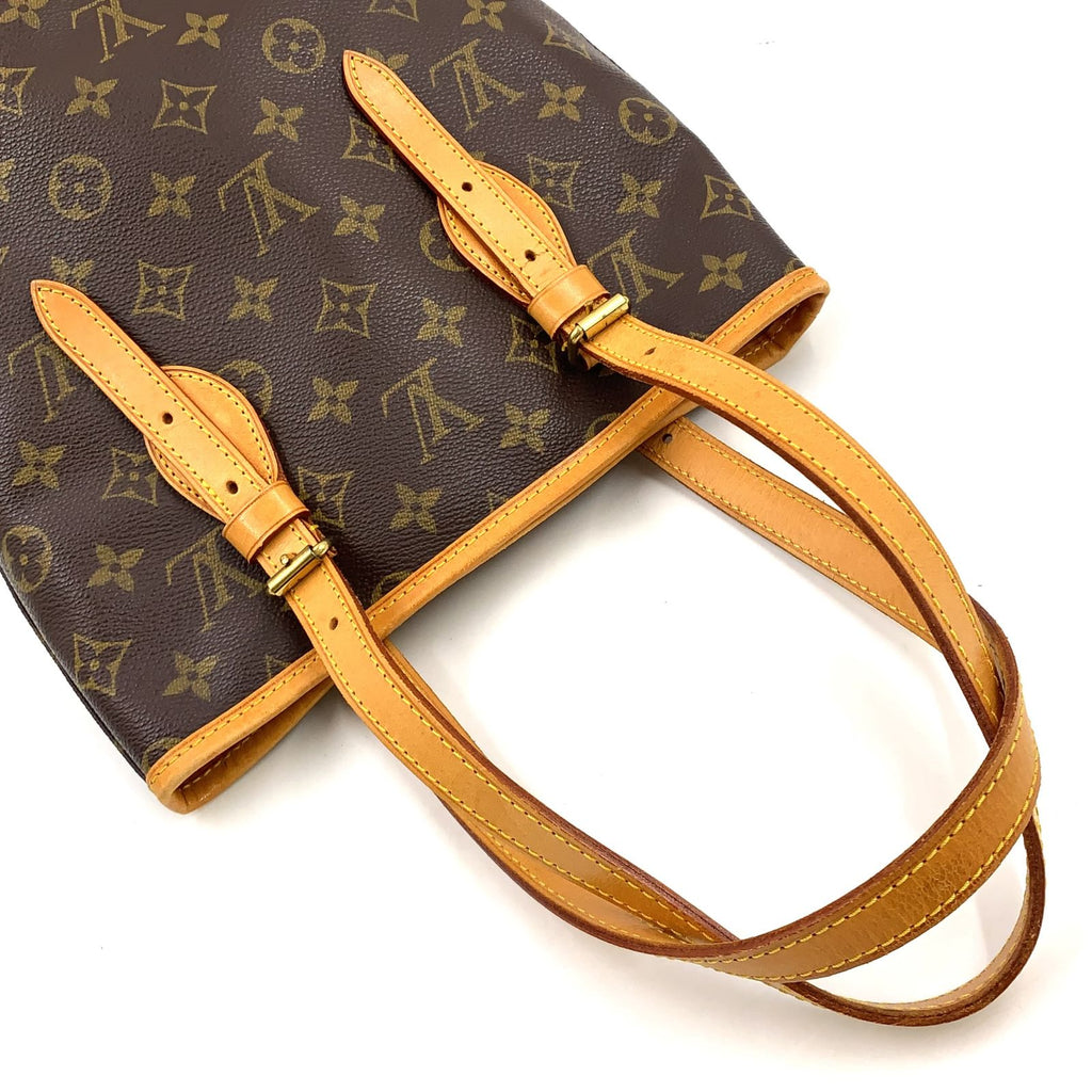 Louis Vuitton Bucket PM Monogram Leather Brown Shoulder Bag Gold — view 8