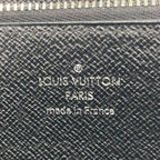 Louis Vuitton Zippy Wallet Epi Noir Leather Black Zip Around Silver — view 4