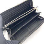 Louis Vuitton Zippy Wallet Epi Noir Leather Black Zip Around Silver — view 3