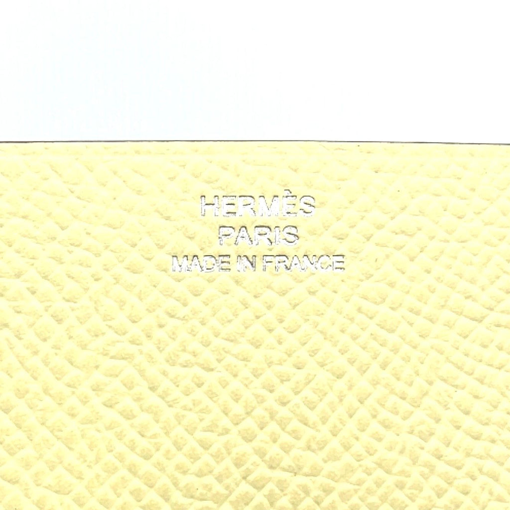 Hermes Pocket Leather Light Yellow Card Case — view 4