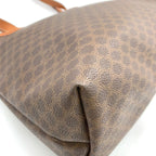 Celine Macadam Pattern Leather Brown Light Tote Gold — view 7