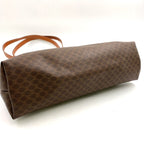 Celine Macadam Pattern Leather Brown Light Tote Gold — view 5