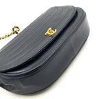 Chanel Half Moon Unknown Lambskin Black Shoulder Bag Gold — view 8