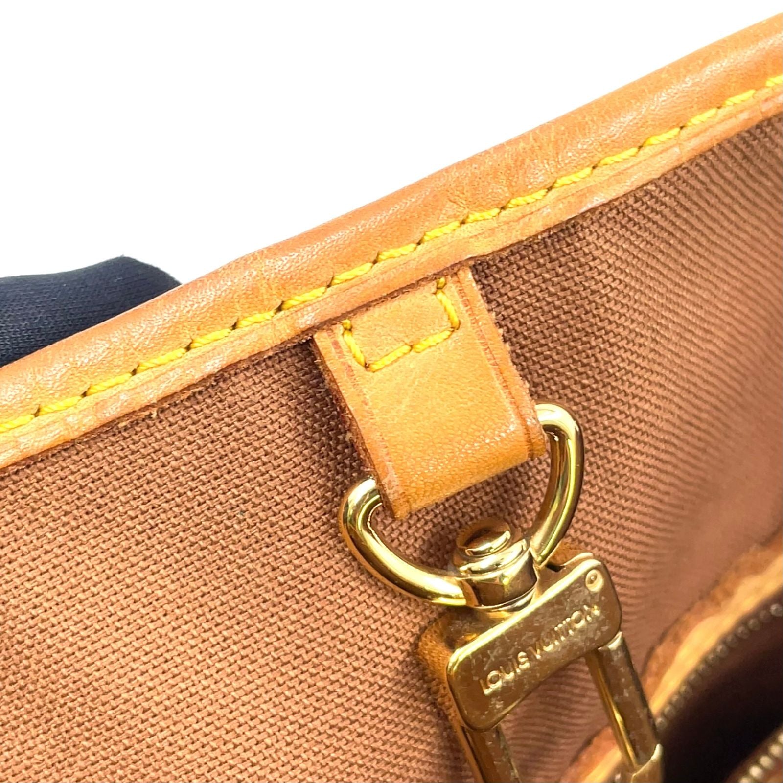 Louis Vuitton Batignolles Oriental Monogram Leather Brown Light Tote Gold — view 6