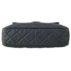 Chanel Shoulder Bag Quilted Hobo Black Metal Chain Gold — view 5