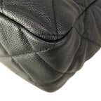 Chanel Shoulder Bag Quilted Hobo Black Metal Chain Gold — view 8