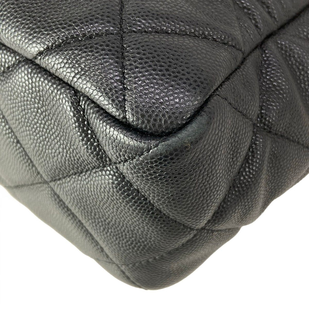 Chanel Shoulder Bag Quilted Hobo Black Metal Chain Gold — view 6