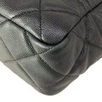 Chanel Shoulder Bag Quilted Hobo Black Metal Chain Gold — view 6