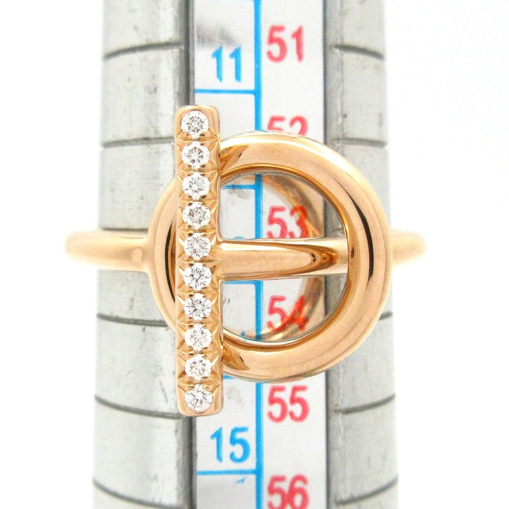 Hermes Ring 53 Echappee PM 18k Pink Gold Diamond — view 6