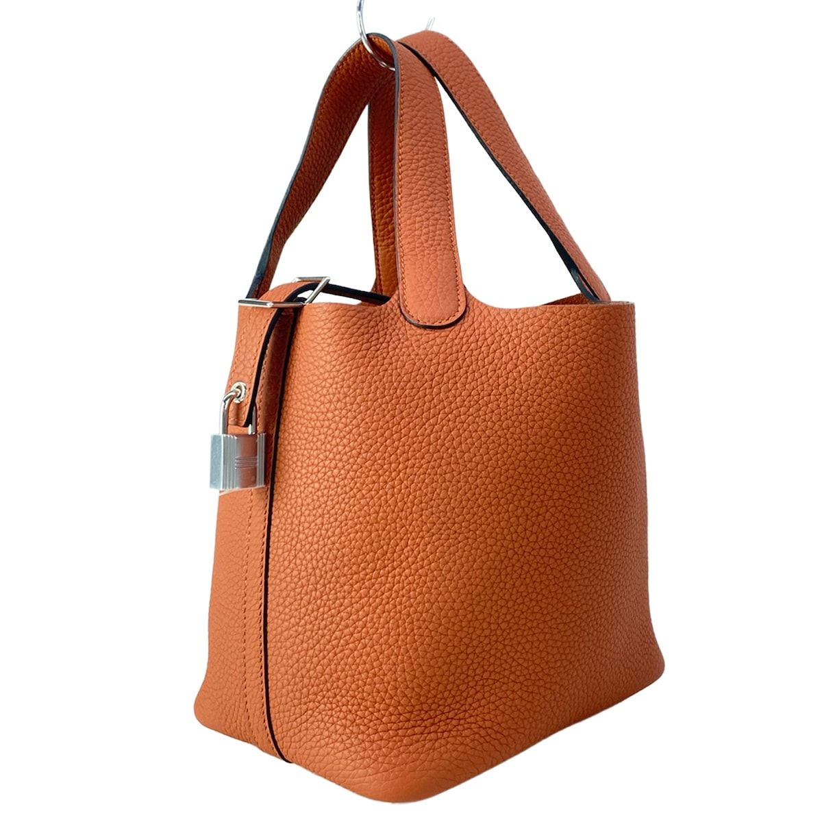 Hermes Handbag Picotin Lock PM Cui Buru Silver