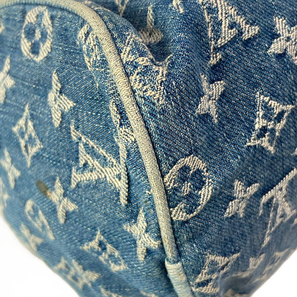Louis Vuitton Handbag Monogram Denim Neo Speedy Blue Cotton — view 9