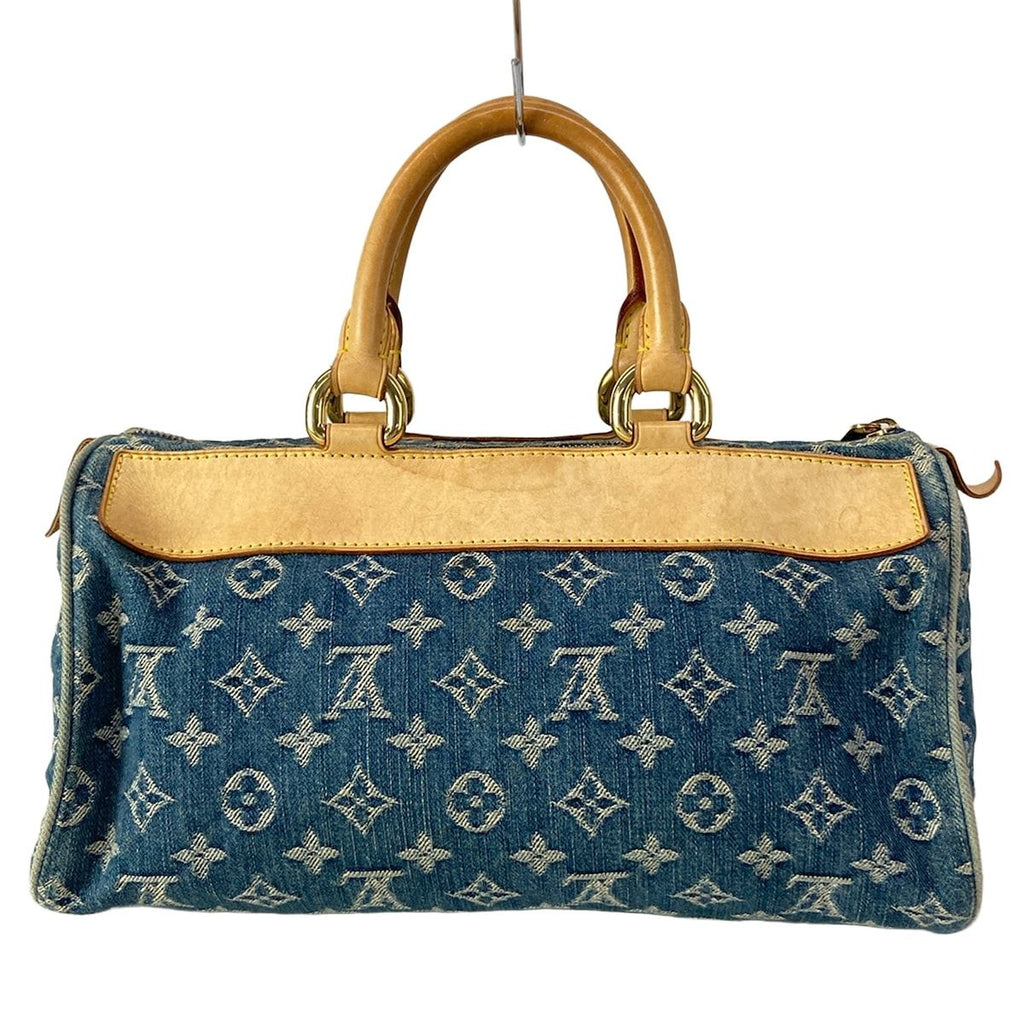 Louis Vuitton Handbag Monogram Denim Neo Speedy Blue Cotton — view 3
