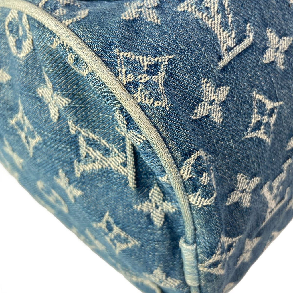 Louis Vuitton Handbag Monogram Denim Neo Speedy Blue Cotton — view 7