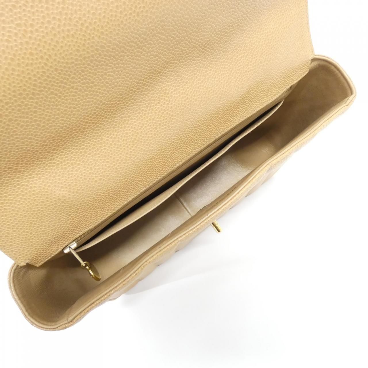 Chanel Vintage Bag Handbag Beige — view 8
