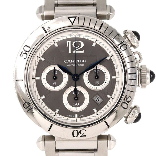 Cartier Pasha de Cartier Chronograph SS Automatic Winding Watch