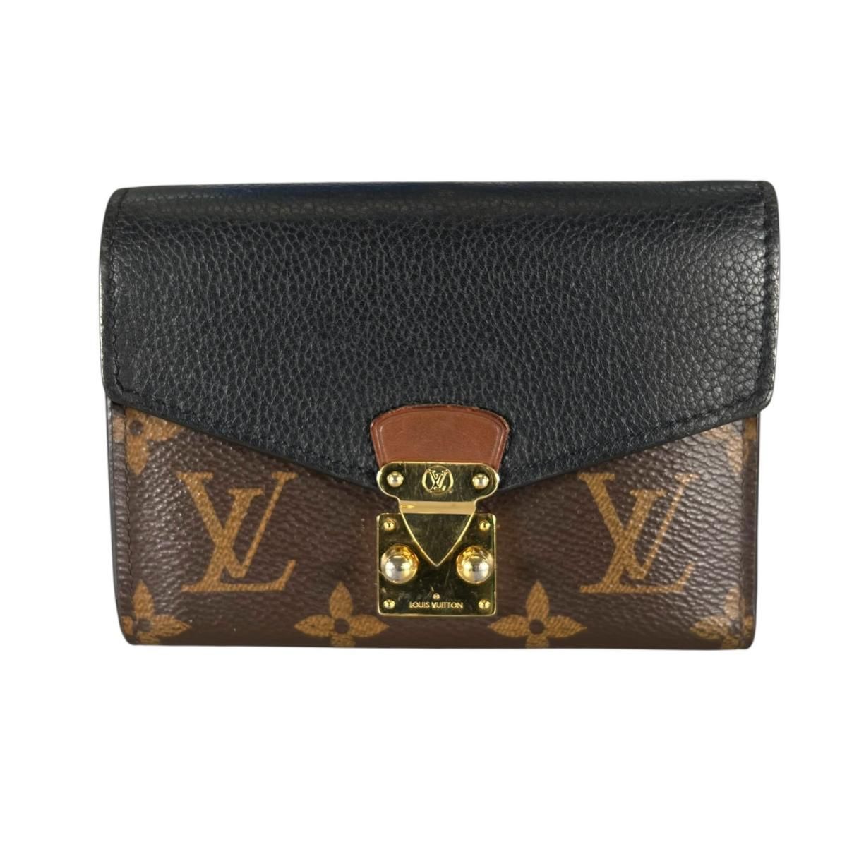 Louis Vuitton Monogram Bifold Wallet Portefeuille Pallas Compact Brown