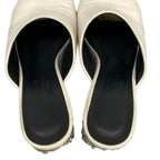 Hermes Sandals 36 Glossy White Silver Chunky Heels Open Toe Chaine D'ancre — view 7