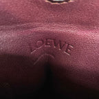 Loewe Shoulder Bag Gate Pocket Pink Brown Bordeaux Smartphone Pochette Leather — view 9