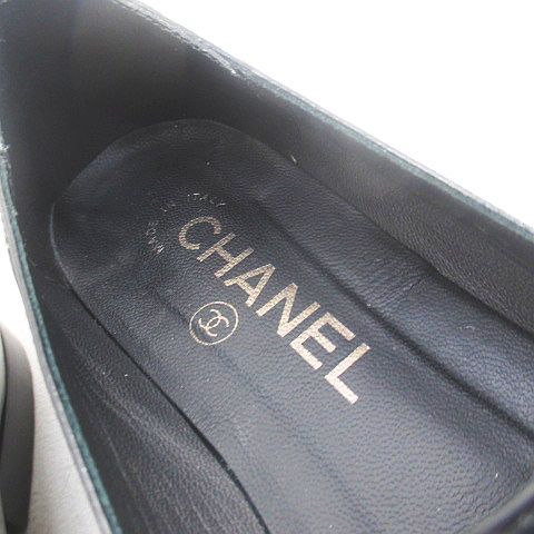 Chanel Opera Shoes CC Logo 35c Black Leather — view 6