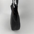 Fendi Shoulder Bag Tote Leather Black Silver Gold Vintage — view 6