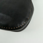 Fendi Shoulder Bag Tote Leather Black Silver Gold Vintage — view 9