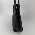 Fendi Shoulder Bag Tote Leather Black Silver Gold Vintage — view 5
