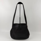 Fendi Shoulder Bag Tote Leather Black Silver Gold Vintage
