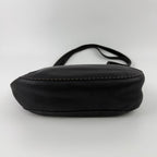 Fendi Shoulder Bag Tote Leather Black Silver Gold Vintage — view 7