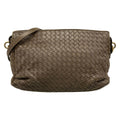 Bottega Veneta Shoulder Bag Intrecciato Dark Brown Removable Strap Leather