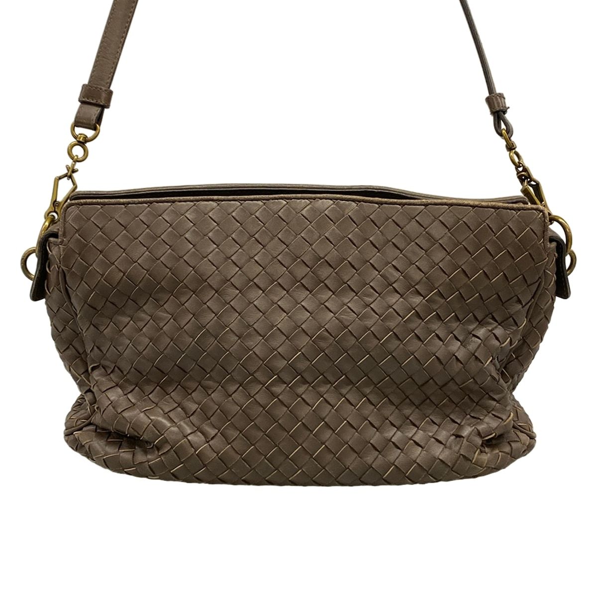 Bottega Veneta Shoulder Bag Intrecciato Dark Brown Removable Strap Leather — view 3