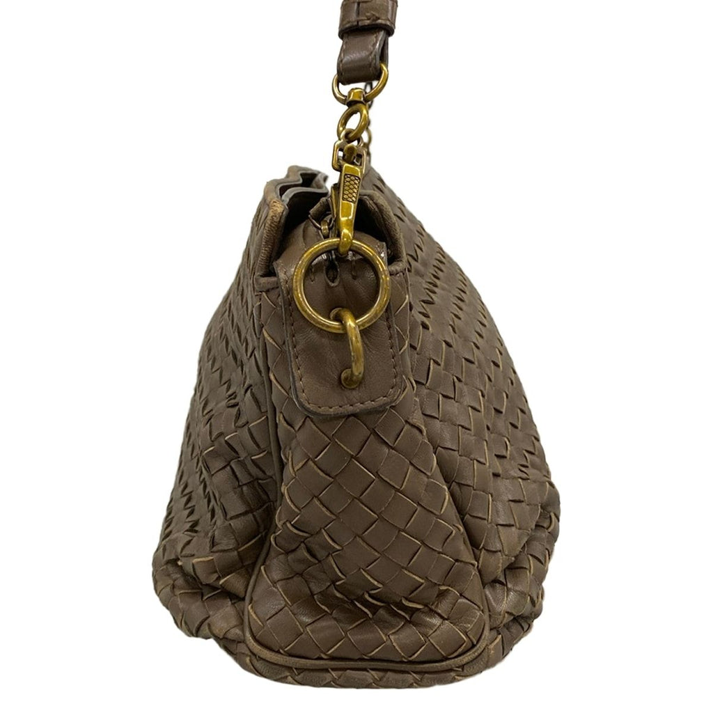 Bottega Veneta Shoulder Bag Intrecciato Dark Brown Removable Strap Leather — view 2