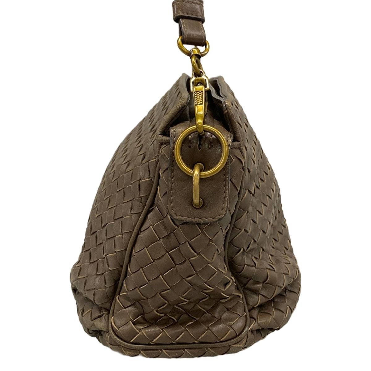 Bottega Veneta Shoulder Bag Intrecciato Dark Brown Removable Strap Leather — view 4