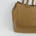 Prada Shoulder Bag Tote Leather Beige Silver Vintage — view 8