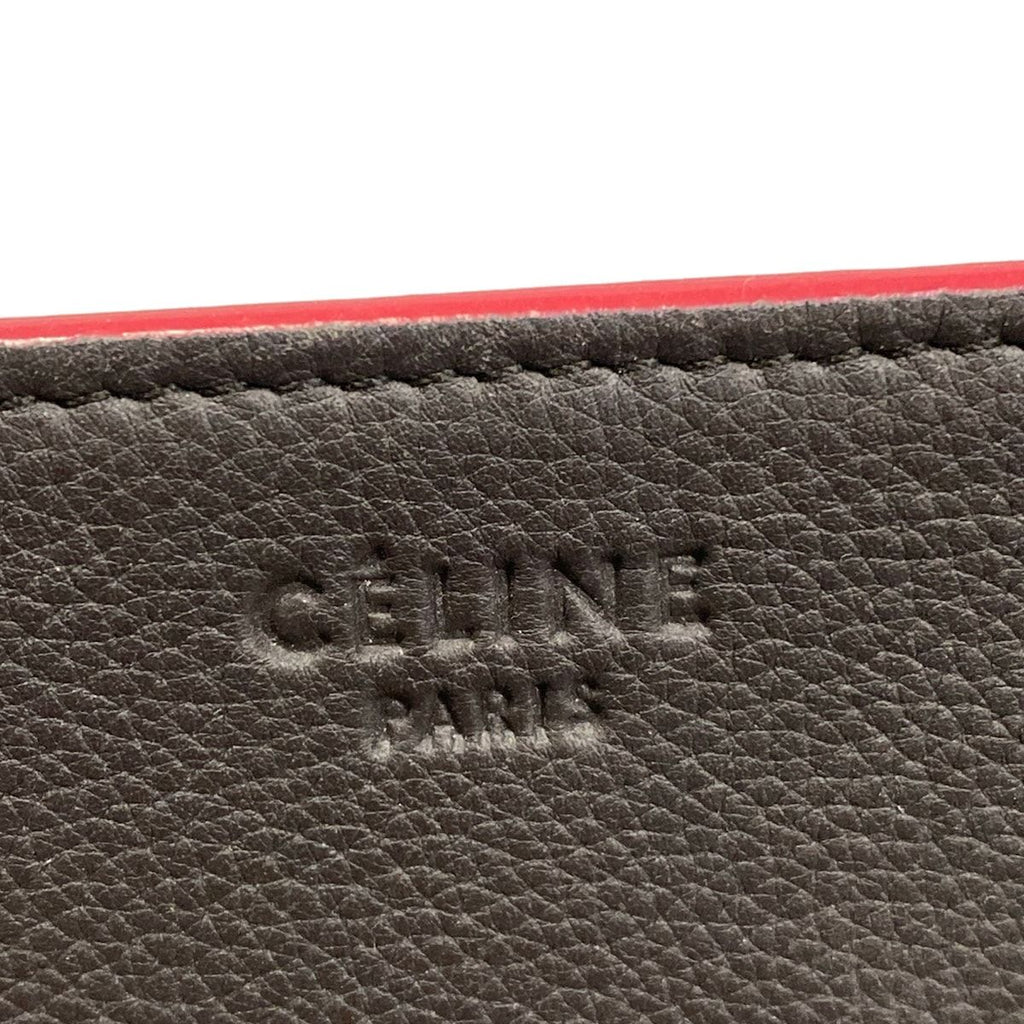 Celine Tote Luggage Small Square Phantom Dark Gray Pink Leather — view 8