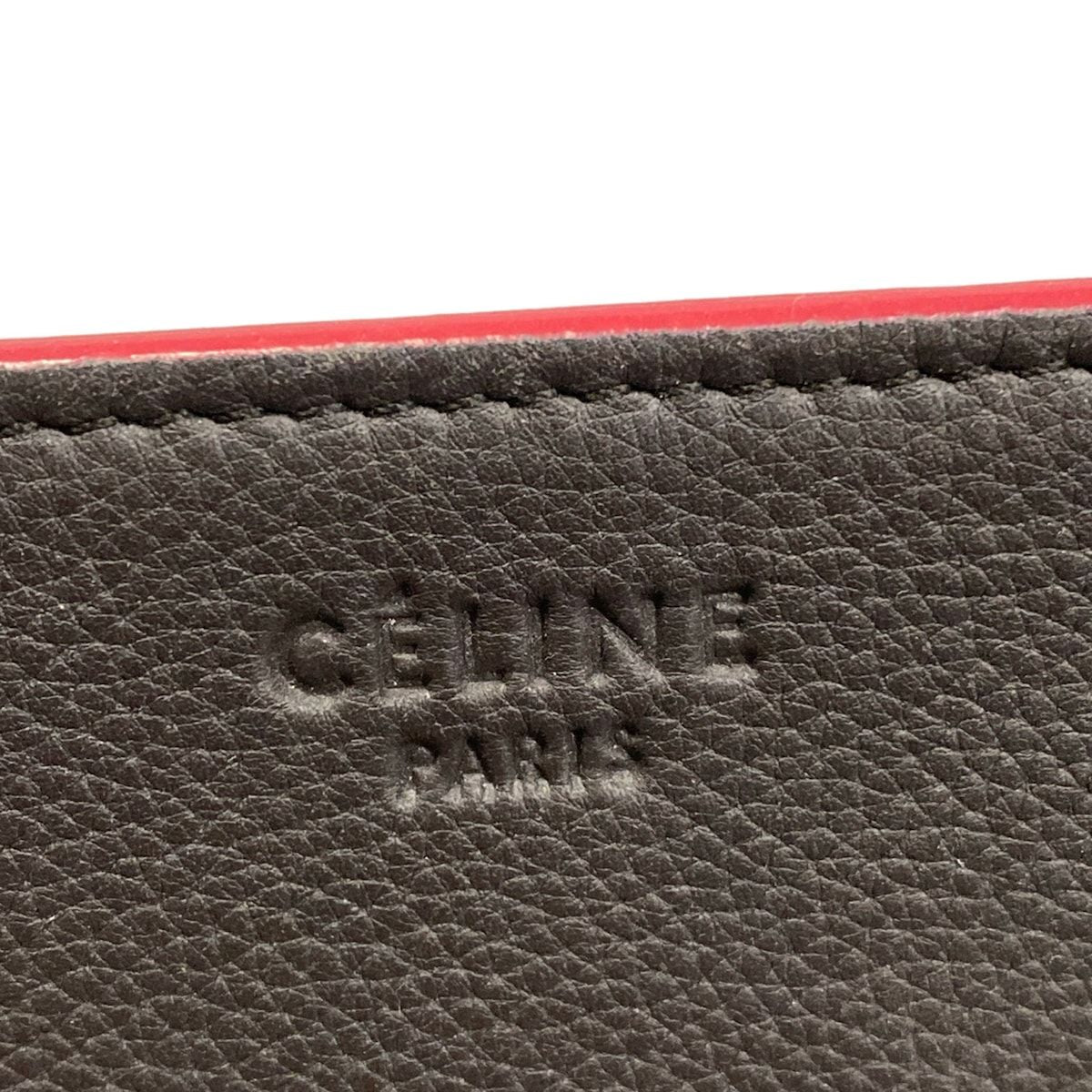 Celine Tote Luggage Small Square Phantom Dark Gray Pink Leather — view 8