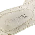 Chanel Mules 35 C White Camellia Leather — view 5