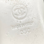 Chanel Mules 35 C White Camellia Leather — view 6