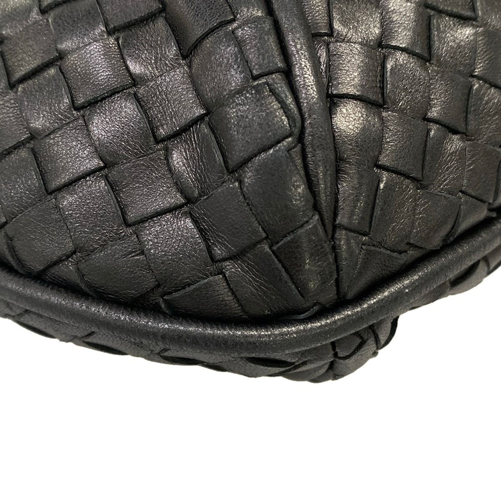 Bottega Veneta Shoulder Bag Intrecciato Black Leather — view 6