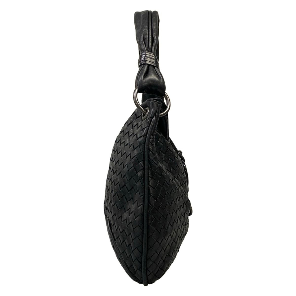 Bottega Veneta Shoulder Bag Intrecciato Black Leather — view 2
