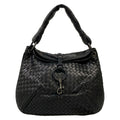 Bottega Veneta Shoulder Bag Intrecciato Black Leather