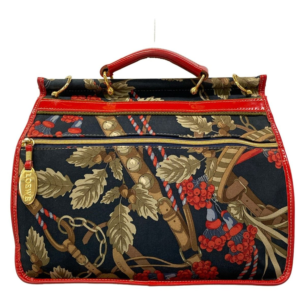 Loewe Handbag Red Navy Multi Leather — view 3