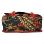 Loewe Handbag Red Navy Multi Leather — view 5