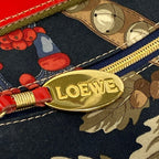 Loewe Handbag Red Navy Multi Leather — view 9