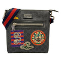Gucci Shoulder Bag Night Courier GG Supreme Black Red Multi Leather