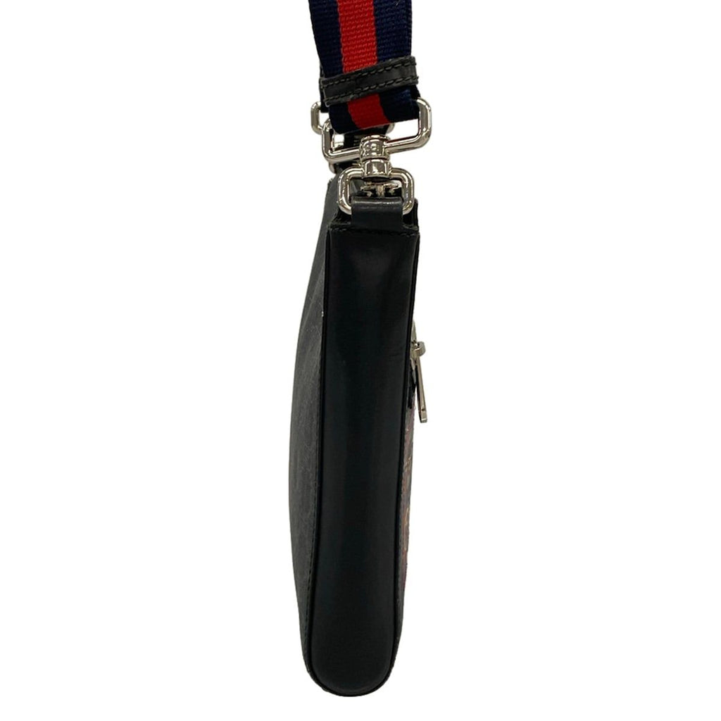 Gucci Shoulder Bag Night Courier GG Supreme Black Red Multi Leather — view 2