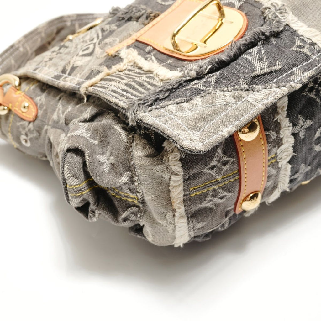 Louis Vuitton Shoulder Bag Patchwork Postie Monogram Denim — view 5