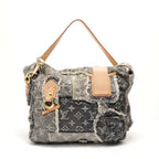 Louis Vuitton Shoulder Bag Patchwork Postie Monogram Denim — view 2